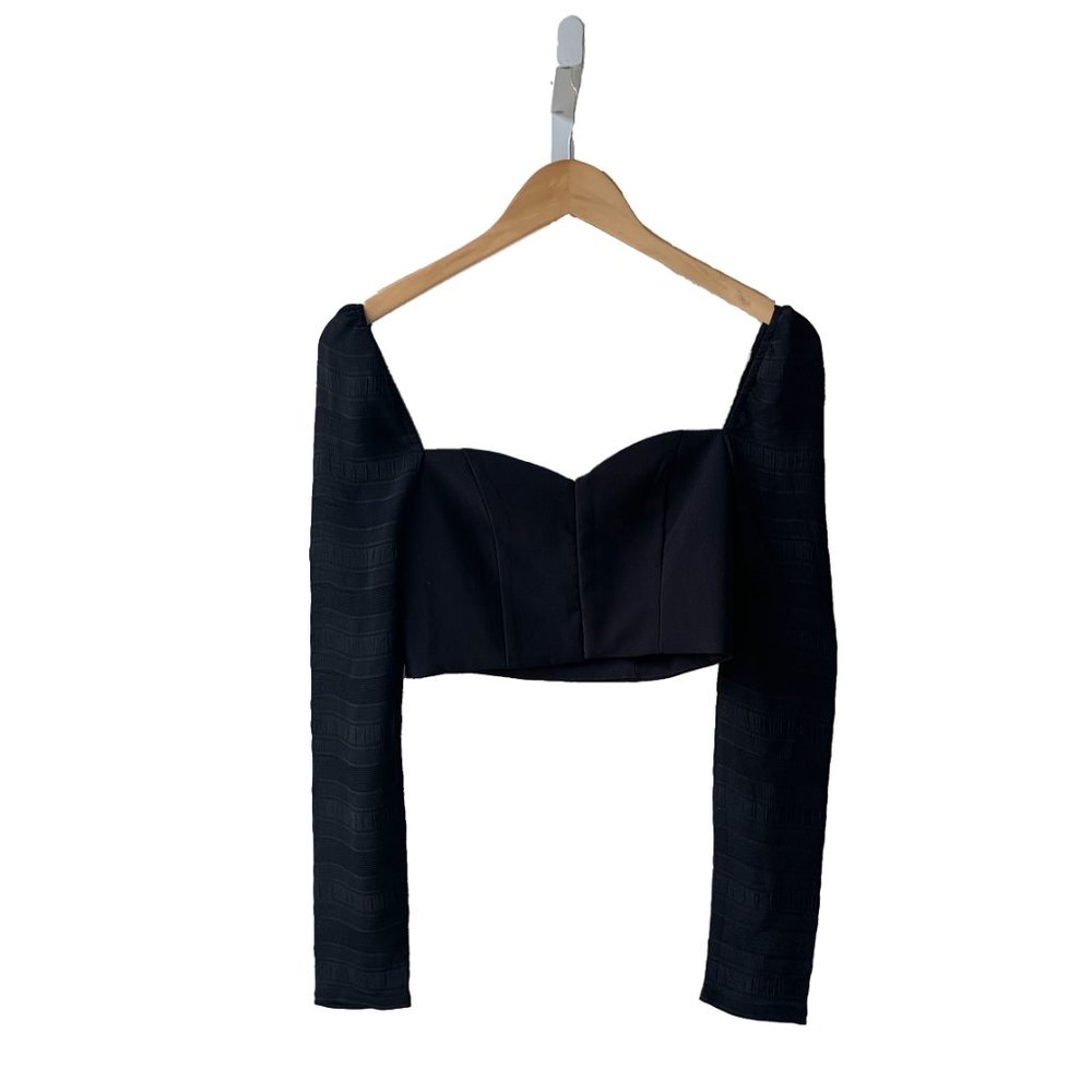 Privacy Please Corset Front Crop Top